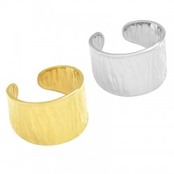 Bague Martelée 20mm en Acier Inoxydable
