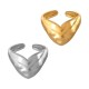 Stainless Steel 304 Finger Ring Heart 13x21mm