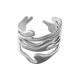 Bague en Acier Inoxydable 304 avec Lignes Irrégulières 13 x 19 mm