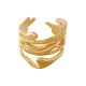 Bague en Acier Inoxydable 304 avec Lignes Irrégulières 13 x 19 mm