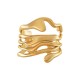 Stainless Steel 304 Ring with Irregular Lines 13x19mm