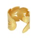 Bague motif feuilles 16x20mmen Acier Inoxydable 304