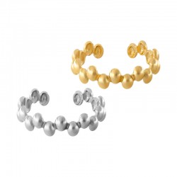Stainless Steel 304 Bubble Finger Ring 5.5x20mm/1.66mm