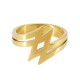 Anillo de Acero Inoxidable 304 con Líneas 19 x 15 mm