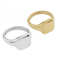 Bague Carrée12mm (Ø18mm Size 8) en Acier Inoxydable 304