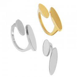 Stainless Steel 304 Finger Ring Oval 20x5.5mm Ø18mm Size 8)