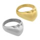 Bague Cœur12mm (Ø18mm Size 8) en Acier Inoxydable 304