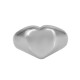 Bague Cœur12mm (Ø18mm Size 8) en Acier Inoxydable 304