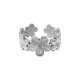 Bague en acier inoxydable 304 avec fleurs