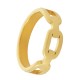 Bague motif chaîne 19x6mm en Acier Inoxydable 304