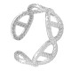 Bague motif Chaîne Croisée 7x20mm en Acier Inoxydable