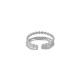 Anello Doppio in Acciaio Inossidabile 304 con Perline 7 mm