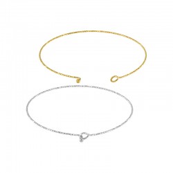 Bracciale in Acciaio Inossidabile 304 Apribile con Perla 60 Mm/3 mm