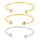 Bracciale in Acciaio Inossidabile 304 con Perline e Terminale 60 mm