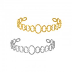 Bracciale in Acciaio Inossidabile 304 con Cerchi Ovali 67.5X15 mm