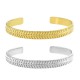 Bracelet motif Lignes 65x7mm/2mm en Acier Inoxydable 304