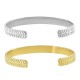 Bracelet motif Lignes 65x7mm/2mm en Acier Inoxydable 304