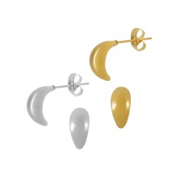 Stainless Steel 316 Earring Teardrop 12x5mm