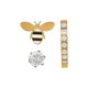Boucles d'oreilles en acier inoxydable 304 abeille