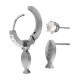 Stainless Steel 304 Earrings Fish 3 Pairs