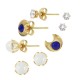 Stainless Steel 304 Earring Moon 3 Pairs