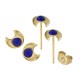 Stainless Steel 304 Earring Moon 3 Pairs