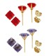 Boubles d'Oreilles avec Cristal 7.8mm en Acier Inoxydable 304