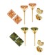 Boubles d'Oreilles avec Cristal 7.8mm en Acier Inoxydable 304