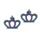 Boucles d'Oreilles Couronnes en Acier Inoxydable 304
