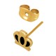 Enameled Stainless Steel 304 Earring Crown 7x6mm