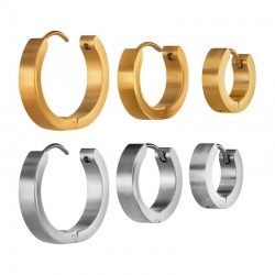 Boucles D'Oreilles en Acier Inoxydable 304 (3 Tailles)