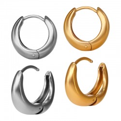 Boucles d'oreilles en acier inoxydable 304 Hoops 16 mm/6 mm