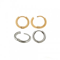 Orecchino in Acciaio Inossidabile 304 a Cerchio 14-10mm/2mm