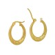 Stainless Steel 304 Earring Hoop Hammered 24x22mm/3mm