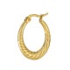 Stainless Steel 304 Earring Hoop with Lines 24x22.3mm/3mm