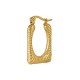 Stainless Steel 304 Earring Hoop Rectangular 25x16mm/4mm