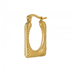 Stainless Steel 304 Earring Hoop Rectangular 25x16mm/4mm