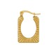 Stainless Steel 304 Earring Hoop Rectangular 25x16mm/4mm