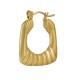 Orecchini a Cerchio Quadrati in Acciaio Inossidabile 304 con Linee 25X21 Mm/4 mm