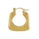 Stainless Steel 304 Earring Hoop Square with Lines 25x21mm/4mm