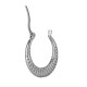 Stainless Steel 304 Earring Hoop with Lines 26x25mm/3.2mm