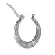 Stainless Steel 304 Earring Hoop with Lines 24x22.3mm/3.1mm
