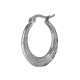 Stainless Steel 304 Earring Hoop with Lines 24x22.3mm/3.1mm