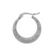Stainless Steel 304 Earring Hoop with Lines 24x22.3mm/3.1mm