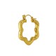 Stainless Steel 304 Earring Hoop Flower 26x23.3mm/4mm