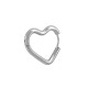 Stainless Steel 304 Earring Hoop Heart 22x20mm/2.5mm