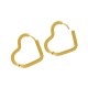 Stainless Steel 304 Earring Hoop Heart 26x23mm/2.5mm