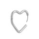 Stainless Steel 304 Earring Hoop Heart 26x23mm/2.5mm