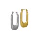 Orecchino Rettangolare in Acciaio Inossidabile 304 con Linee 20X29 mm
