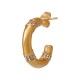 Créole en Acier Inoxydable 304 avec Strass 17.5 x 21.2 x 4.4 mm